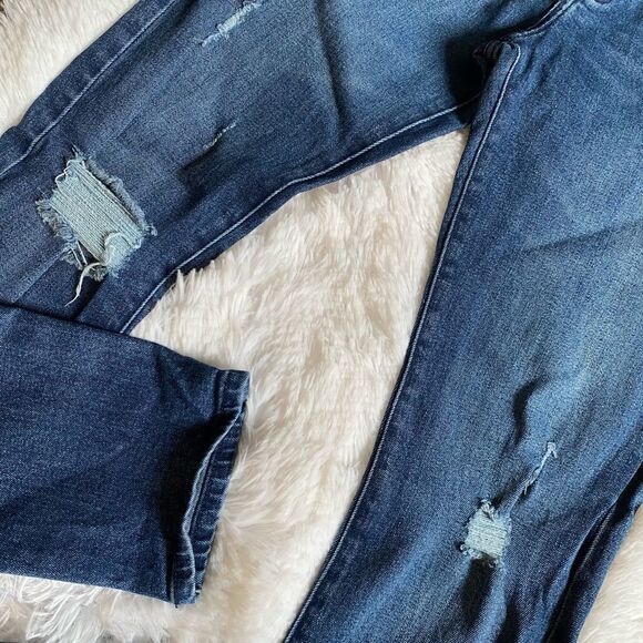 Warp & Weft Distressed LAX Slim Ankle Crop Jeans Women’s Size 27 Blue - Picture 8 of 8